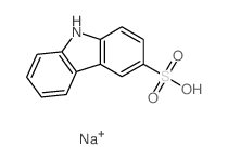 9H-Carbazole-3-sulfonicacid, sodium salt (1:1) structure