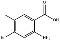 2-氨基-4-溴-5-碘苯甲酸结构式
