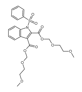 bis((2-methoxyethoxy)methyl) 1-(phenylsulfonyl)-1H-indole-2,3-dicarboxylate结构式