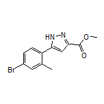 Methyl 5-(4-Bromo-2-methylphenyl)-1H-pyrazole-3-carboxylate Structure