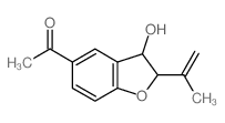 Ethanone,1-[(2S,3R)-2,3-dihydro-3-hydroxy-2-(1-methylethenyl)-5-benzofuranyl]- Structure