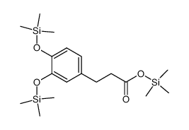 3,4-Di(trimethylsiloxy)hydrocinnamic acid trimethylsilyl ester structure