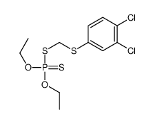 Phosphorodithioic acid S-[[(3,4-dichlorophenyl)thio]methyl]O,O-diethyl ester structure