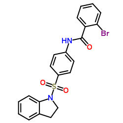 2-Bromo-N-[4-(2,3-dihydro-1H-indol-1-ylsulfonyl)phenyl]benzamide Structure