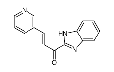 (E)-1-(1H-benzimidazol-2-yl)-3-pyridin-3-ylprop-2-en-1-one结构式