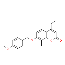 7-[(4-methoxyphenyl)methoxy]-8-methyl-4-propylchromen-2-one structure