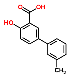 4-Hydroxy-3'-methyl-3-biphenylcarboxylic acid Structure