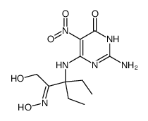 2-Amino-4-hydroxy-6(1,1-diethyl-3-hydroxy-2-hydroxyiminopropylamino)-5-nitropyrimidine Structure