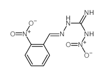 hydroxy-[[N-[(2-nitrophenyl)methylideneamino]carbamimidoyl]amino]-oxo-azanium structure