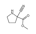 Proline, 2-cyano-, methyl ester (9CI) structure