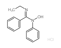 Benzenecarboximidamide,N'-ethyl-N-hydroxy-N-phenyl-, monohydrochloride (9CI) structure