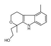 2-(1,5-dimethyl-4,9-dihydro-3H-pyrano[3,4-b]indol-1-yl)ethanol结构式