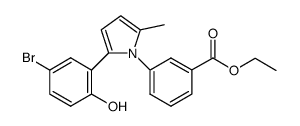 3-{2-[5-bromo-2-(hydroxy)phenyl]-5-methyl-pyrrol-1-yl}-benzoic acid ethyl ester Structure