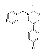 5-(4-Chloro-phenyl)-3-pyridin-4-ylmethyl-[1,3,5]thiadiazinane-2-thione Structure