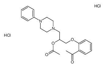 [1-(2-acetylphenoxy)-3-(4-phenylpiperazin-1-yl)propan-2-yl] acetate,dihydrochloride结构式