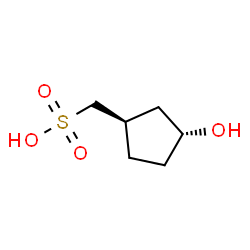 Cyclopentanemethanesulfonic acid, 3-hydroxy-, trans- (9CI) structure