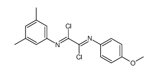 N'-(3,5-dimethylphenyl)-N-(4-methoxyphenyl)ethanediimidoyl dichloride Structure