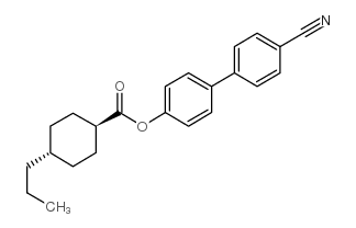 丙基环己基甲酸对氰基联苯酚酯结构式