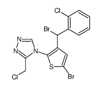 4-{5-bromo-3-[bromo-(2-chloro-phenyl)-methyl]-thiophen-2-yl}-3-chloromethyl-4H-[1,2,4]triazole Structure