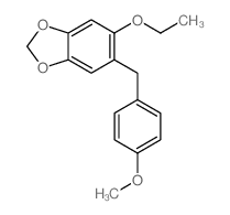 1,3-Benzodioxole,5-ethoxy-6-[(4-methoxyphenyl)methyl]-结构式