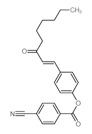 [4-(3-oxonon-1-enyl)phenyl] 4-cyanobenzoate Structure