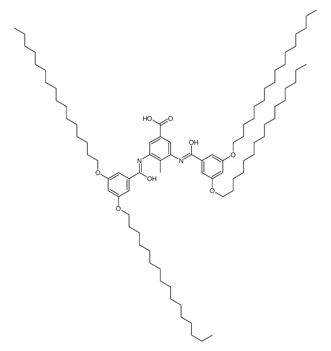 3,5-bis[(3,5-dihexadecoxybenzoyl)amino]-4-methylbenzoic acid Structure