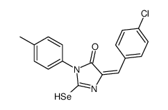 (5Z)-5-[(4-chlorophenyl)methylidene]-2-λ1-selanyl-3-(4-methylphenyl)imidazol-4-one Structure