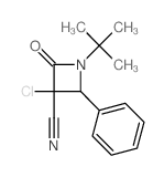 3-chloro-2-oxo-4-phenyl-1-tert-butyl-azetidine-3-carbonitrile Structure