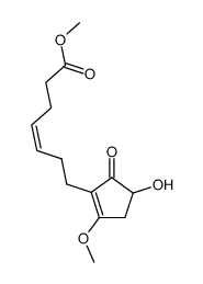 (+/-)-methyl 7-(4-hydroxy-2-methoxy-5-oxo-1-cyclopenten-1-yl)-4(Z)-heptenoate Structure