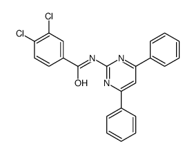 3,4-dichloro-N-(4,6-diphenylpyrimidin-2-yl)benzamide结构式