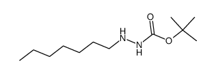 N'-n-heptyl-hydrazinecarboxylic acid tert-butyl ester结构式