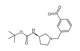 (3R)-(+)-[1-(3-nitrobenzyl)-3-pyrrolidyl]carbamic acid tert-butyl ester Structure