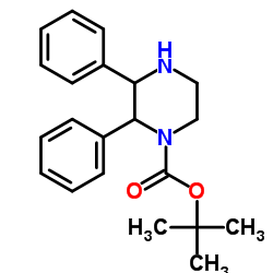 tert-butyl 2,3-diphenylpiperazine-1-carboxylate structure