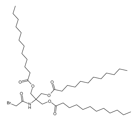 Dodecanoic acid 2-(2-bromo-acetylamino)-3-dodecanoyloxy-2-dodecanoyloxymethyl-propyl ester Structure