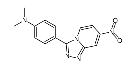 N,N-dimethyl-4-(7-nitro-[1,2,4]triazolo[4,3-a]pyridin-3-yl)aniline结构式