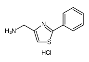 4-Thiazolemethanamine, 2-phenyl-, hydrochloride (1:2)结构式