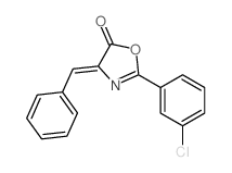 4-benzylidene-2-(3-chlorophenyl)-1,3-oxazol-5-one结构式