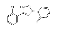 6-[3-(2-chlorophenyl)-2H-1,2-oxazol-5-ylidene]cyclohexa-2,4-dien-1-one结构式