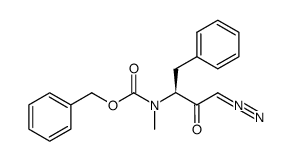 phenylmethyl [(1S)-3-diazo-2-oxo-1-(phenylmethyl)propyl]methylcarbamate Structure