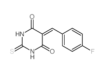 4,6(1H,5H)-Pyrimidinedione, 5-[(4-fluorophenyl)methylene]dihydro-2-thioxo- Structure