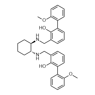 N,N'-Bis[3-(2-methoxyphenyl)-2-hydroxybenzyl](1R,2R)-1,2-cyclohexanediamine Structure