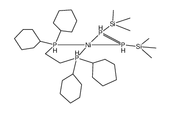 (Cy2P(CH2)2PCy2)Ni(η-(PSiMe3)2) Structure