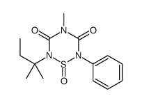 4-methyl-2-(2-methylbutan-2-yl)-1-oxo-6-phenyl-1,2,4,6-thiatriazinane-3,5-dione Structure