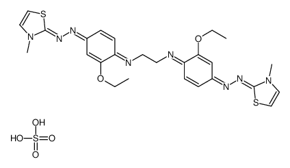 2,2'-[ethylenebis[imino(3-ethoxy-4,1-phenylene)azo]]bis[3-methylthiazolium] sulphate结构式