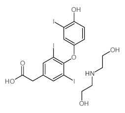 TRIIODOTHYROACETIC ACID, DIETHANOLAMINE structure