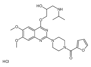 2-furyl-[4-[4-[2-hydroxy-3-(propan-2-ylamino)propoxy]-6,7-dimethoxy-qu inazolin-2-yl]piperazin-1-yl]methanone hydrochloride结构式