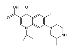 1-tert-Butyl-6-fluoro-7-(3-methyl-piperazin-1-yl)-4-oxo-1,4-dihydro-qu inoline-3-carboxylic acid结构式