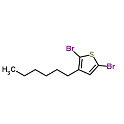 2,5-Dibromo-3-hexylthiophene structure