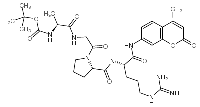 BOC-ALA-GLY-PRO-ARG-AMC结构式