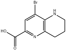 4-Bromo-5,6,7,8-tetrahydro-[1,5]naphthyridine-2-carboxylic acid Structure